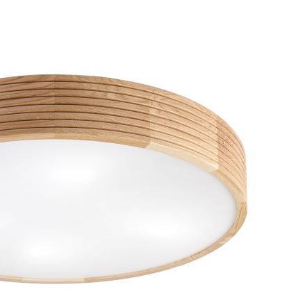 Brilagi - Plafonnier LED CARVALHO MODERN, 4x E27 (max. 60 W) / 230 V, finition chêne, Ø 57,5 cm
