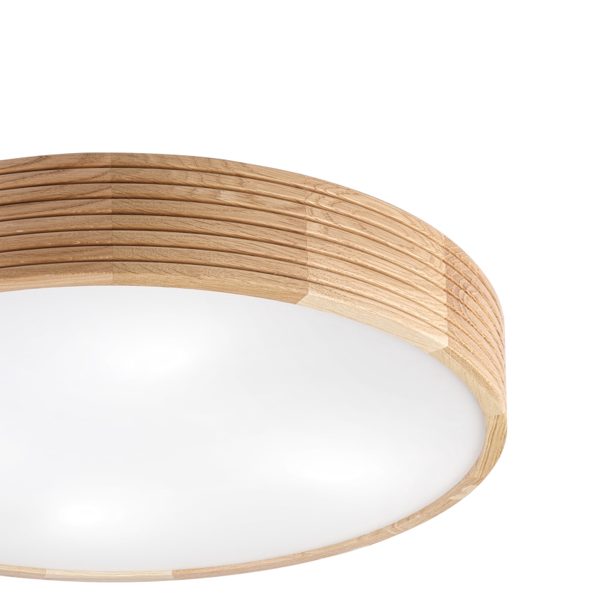 Brilagi - Plafonnier LED CARVALHO MODERN, 4x E27 (max. 60 W) / 230 V, finition chêne, Ø 57,5 cm