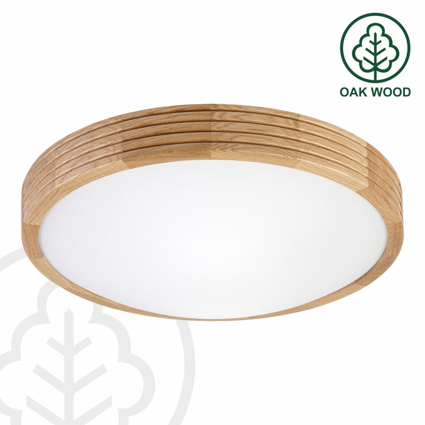 Brilagi - Plafonnier LED CARVALHO MODERN SLIM 2xE27/60W/230V Ø 37,5 cm chêne