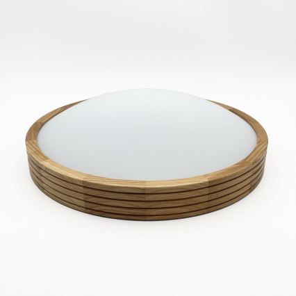 Brilagi - Plafonnier LED CARVALHO MODERN SLIM 2xE27/60W/230V Ø 37,5 cm chêne