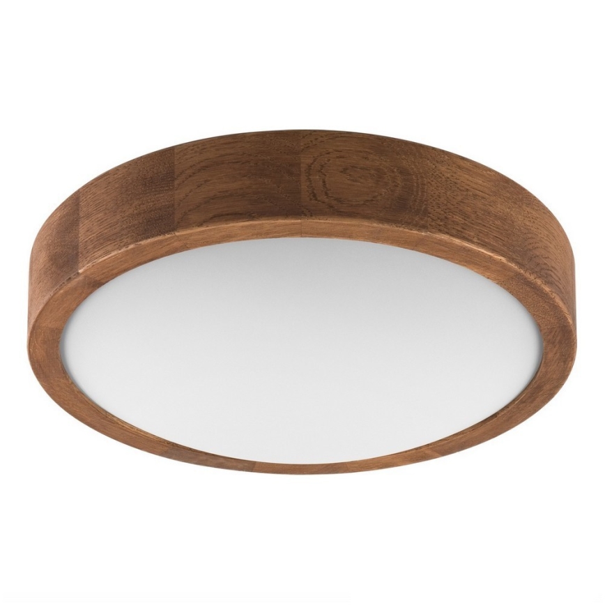 Brilagi - Plafonnier LED CARVALHO SLIM 1xE27/15W/230V chêne cerisier Ø 27 cm