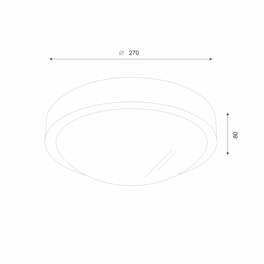 Brilagi - Plafonnier LED CARVALHO SLIM 1xE27/60W/230V chêne noyer d. 27 cm