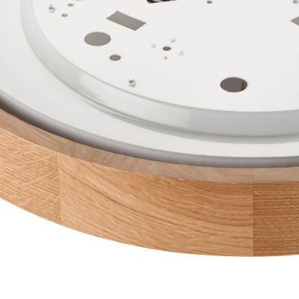 Brilagi - Plafonnier LED CARVALHO SLIM 2xE27/15W/230V chêne Ø 37 cm