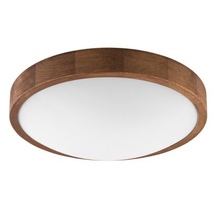Brilagi - Plafonnier LED CARVALHO SLIM 2xE27/15W/230V finition chêne/cerisier Ø 37 cm