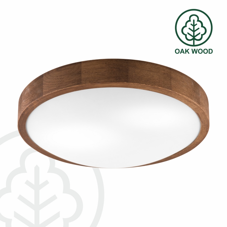 Brilagi - Plafonnier LED CARVALHO SLIM 2xE27/60W/230V chêne cerise d. 37 cm