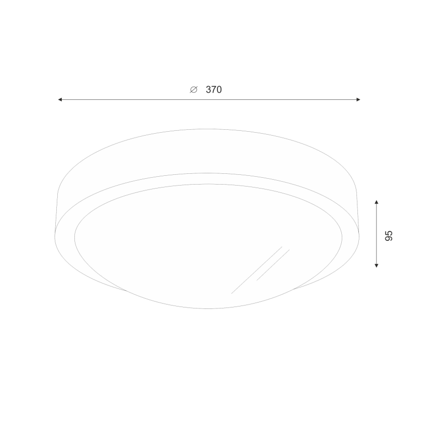 Brilagi - Plafonnier LED CARVALHO SLIM 2xE27/60W/230V chêne cerise d. 37 cm