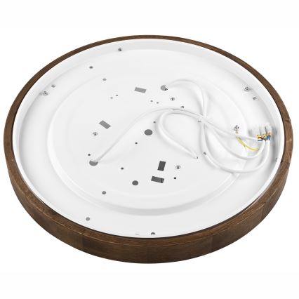 Brilagi - Plafonnier LED CARVALHO SLIM 3xE27/15W/230V chêne/noyer Ø 47 cm