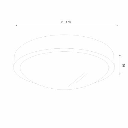 Brilagi - Plafonnier LED CARVALHO SLIM 3xE27/15W/230V chêne/noyer Ø 47 cm