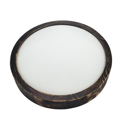 Brilagi - Plafonnier LED CARVALHO SLIM SMOKEY LED/20W/230V chêne Ø 27,5 cm