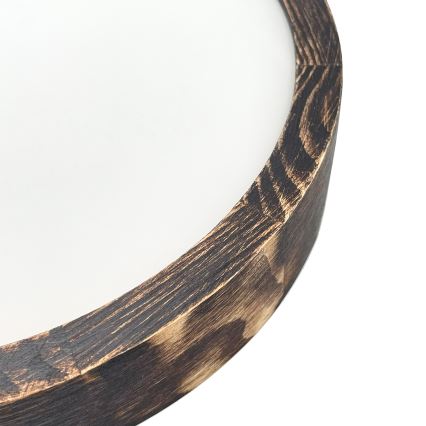 Brilagi - Plafonnier LED CARVALHO SLIM SMOKEY LED/20W/230V chêne Ø 27,5 cm