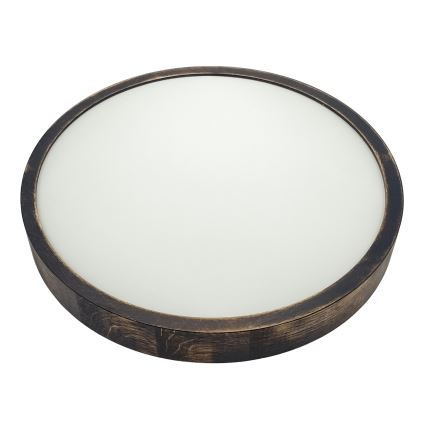 Brilagi - Plafonnier LED CARVALHO SLIM SMOKEY LED/36W/230V chêne Ø 37,5 cm