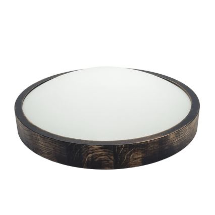 Brilagi - Plafonnier LED CARVALHO SLIM SMOKEY LED/36W/230V chêne Ø 37,5 cm