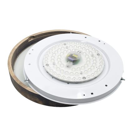 Brilagi - Plafonnier LED CARVALHO SLIM SMOKEY LED/36W/230V chêne Ø 37,5 cm