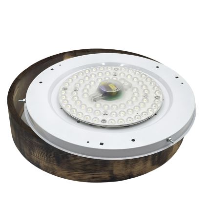 Brilagi - Plafonnier LED CARVALHO SMOKEY LED/36W/230V chêne Ø 37,5 cm