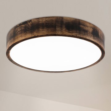 Brilagi - Plafonnier LED CARVALHO SMOKEY LED/36W/230V chêne Ø 47,5 cm