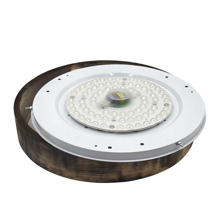 Brilagi - Plafonnier LED CARVALHO SMOKEY LED/36W/230V chêne Ø 47,5 cm