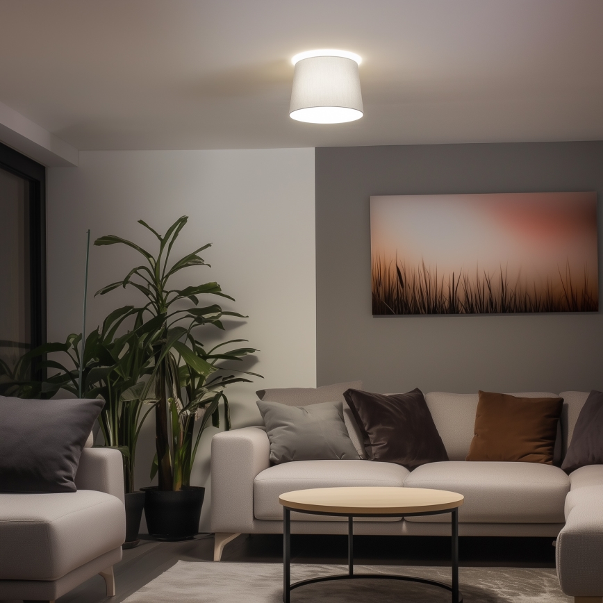 Brilagi - Plafonnier LED CERIA 1xE27/40W/230V Ø 30 cm gris