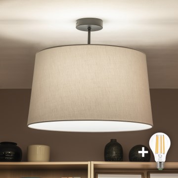 Brilagi - Plafonnier LED CERIA 1xE27/60W/230V Ø 45 cm noir/gris