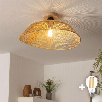 Brilagi - Plafonnier LED CERIA BOHO 1xE27/40W/230V Ø 50 cm brun/chêne