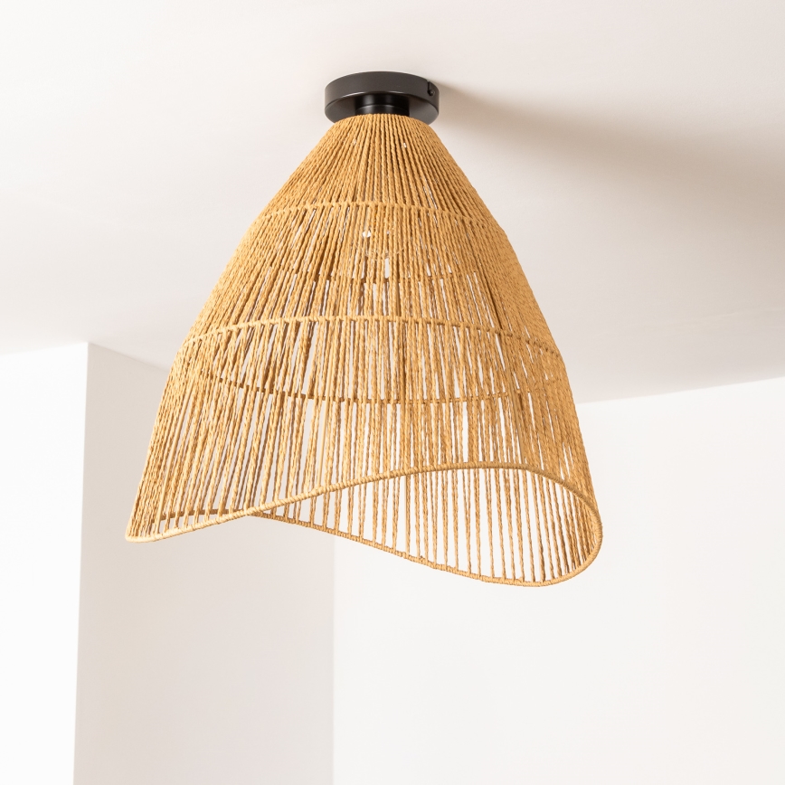 Brilagi - Plafonnier LED CERIA BOHO 1xE27/40W/230V Ø 50 cm marron