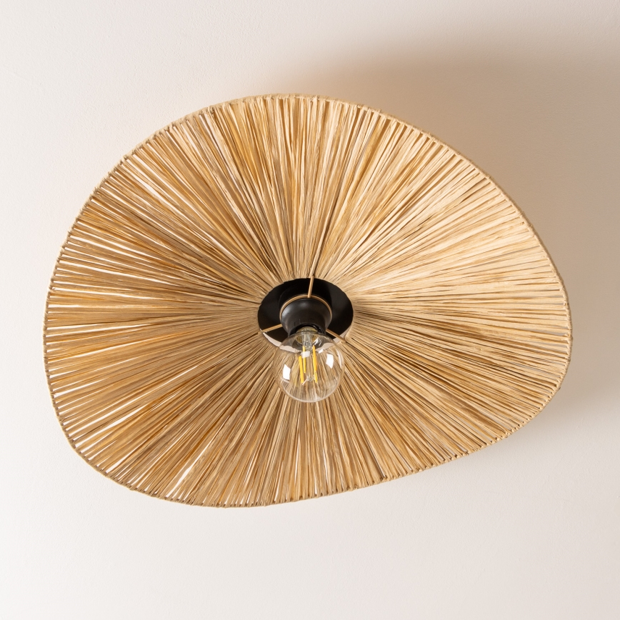 Brilagi - Plafonnier LED CERIA BOHO 1xE27/40W/230V Ø 60 cm raphia