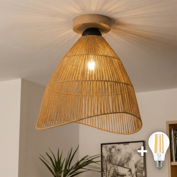 Brilagi - Plafonnier LED CERIA BOHO 1xE27/40W/230V Ø 70 cm brun/chêne