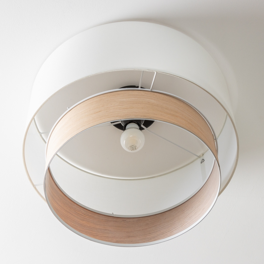 Brilagi - Plafonnier LED CERIA (montage en surface) 1xE27/40W/230V Ø 50 cm blanc/beige