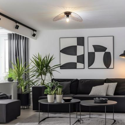 Brilagi - Plafonnier LED CERIA WIRE 1xE27/40W/230V 40x56 cm bronze