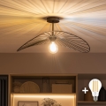 Brilagi - Plafonnier LED CERIA WIRE 1xE27/60W/230V 40x56 cm noir