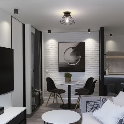 Brilagi - Plafonnier LED CERIA WIRE à montage en saillie 1xE27/40W/230V Ø 30 cm noir