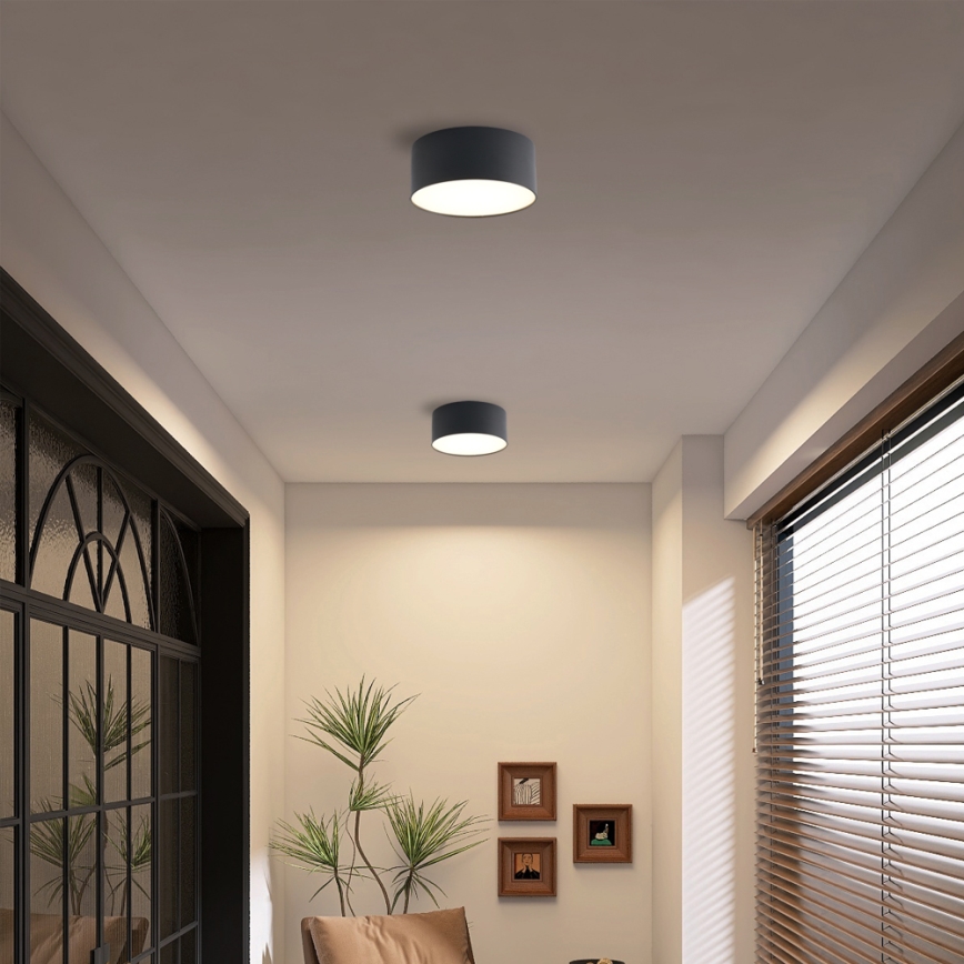 Brilagi - Plafonnier LED pour salle de bains FORIS LED/20W/230V Ø 15 cm noir IP44