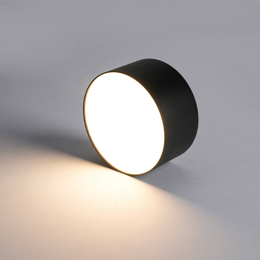 Brilagi - Plafonnier LED de salle de bains FORIS LED/9W/230V Ø 9 cm noir IP44