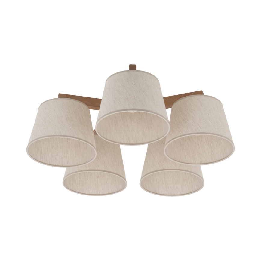 BRILAGI - Plafonnier LED de surface LATTE SABIA 5xE27/15W/230V pin/crème