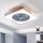 Brilagi - Plafonnier LED dimmable avec ventilateur LED/38W/230V 3000-6500K 50x50 cm blanc/chêne + télécommande
