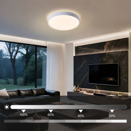 Brilagi - Plafonnier LED dimmable CORVO LED/54W/230V 3000–6000K blanc Ø 40 cm + télécommande