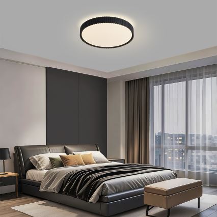 Brilagi - Plafonnier LED dimmable CORVO LED/54W/230V 3000-6000K noir Ø 40 cm + télécommande