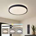 Brilagi - Plafonnier LED dimmable CORVO LED/72W/230V 3000-6000K noir diam. 50 cm + télécommande