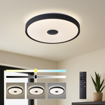 Brilagi - Plafonnier LED dimmable CORVO LED/72W/230V 3000-6000K noir Ø 50 cm + télécommande