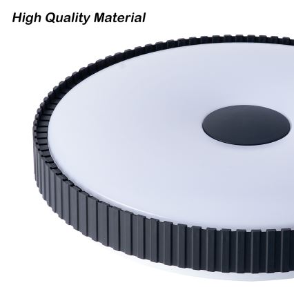 Brilagi - Plafonnier LED dimmable CORVO LED/72W/230V 3000-6000K noir Ø 50 cm + télécommande
