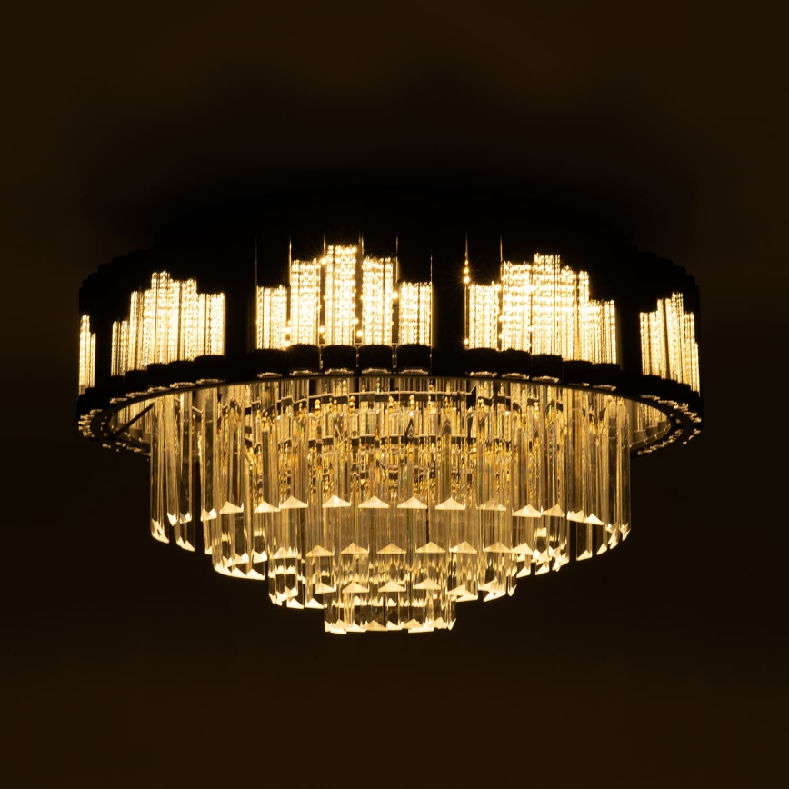 BRILAGI - Plafonnier LED dimmable CROWN LED/41W/230V 3000-6000K Ø 48 cm noir + télécommande