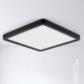 Brilagi - Plafonnier LED dimmable ESTELA SQUARE LED/36W/230V 3000-6500K 31x31 cm noir + télécommande