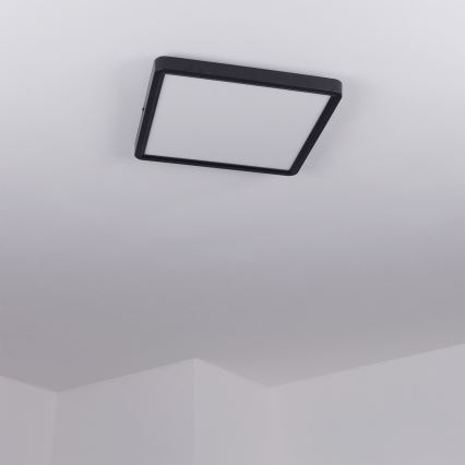 Brilagi - Plafonnier LED dimmable ESTELA SQUARE LED/36W/230V 3000-6500K 31x31 cm noir + télécommande