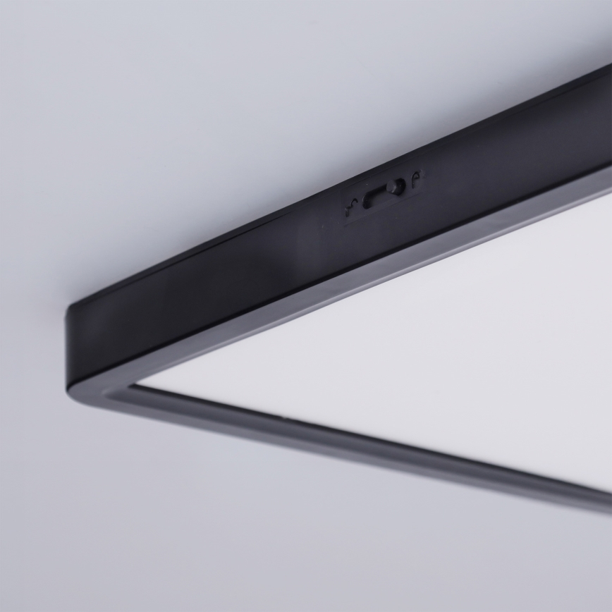 Brilagi - Plafonnier LED dimmable ESTELA SQUARE LED/36W/230V 3000-6500K 31x31 cm noir + télécommande