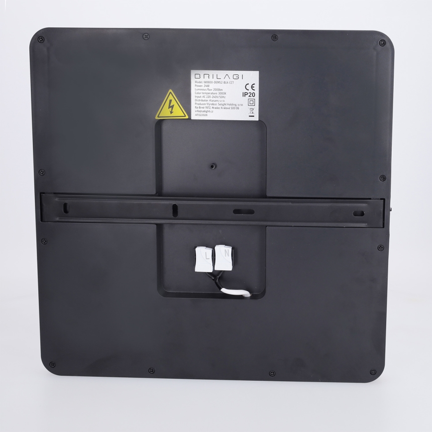 Brilagi - Plafonnier LED dimmable ESTELA SQUARE LED/36W/230V 3000-6500K 31x31 cm noir + télécommande