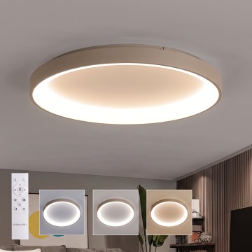 BRILAGI - Plafonnier LED dimmable FALCON II LED/108W/230V 3000-6500K Ø 80 cm blanc/beige + télécommande