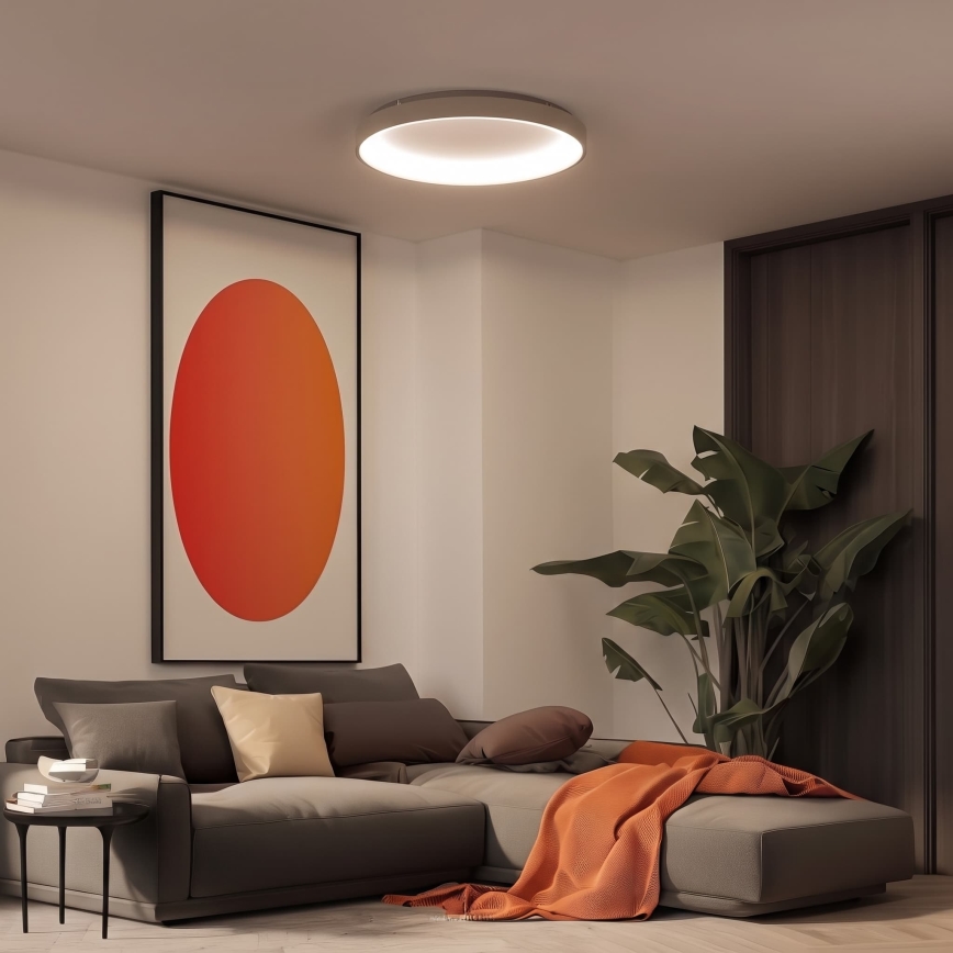 BRILAGI - Plafonnier LED dimmable FALCON II LED/108W/230V 3000-6500K Ø 80 cm blanc/beige + télécommande