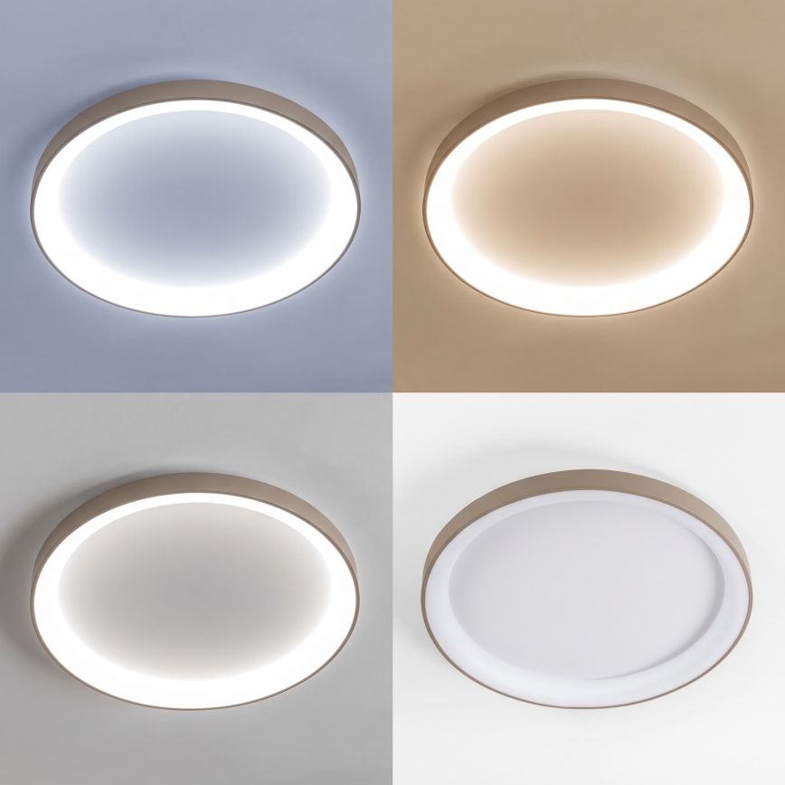 BRILAGI - Plafonnier LED dimmable FALCON II LED/108W/230V 3000-6500K Ø 80 cm blanc/beige + télécommande