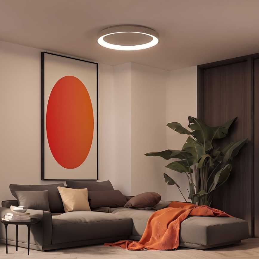 BRILAGI - Plafonnier LED dimmable FALCON II LED/108W/230V 3000-6500K pr. 80 cm beige + télécommande