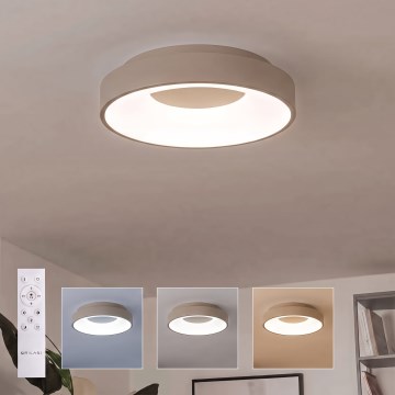 BRILAGI - Plafonnier LED dimmable FALCON II LED/67W/230V 3000-6500K Ø 40 cm blanc/beige + télécommande