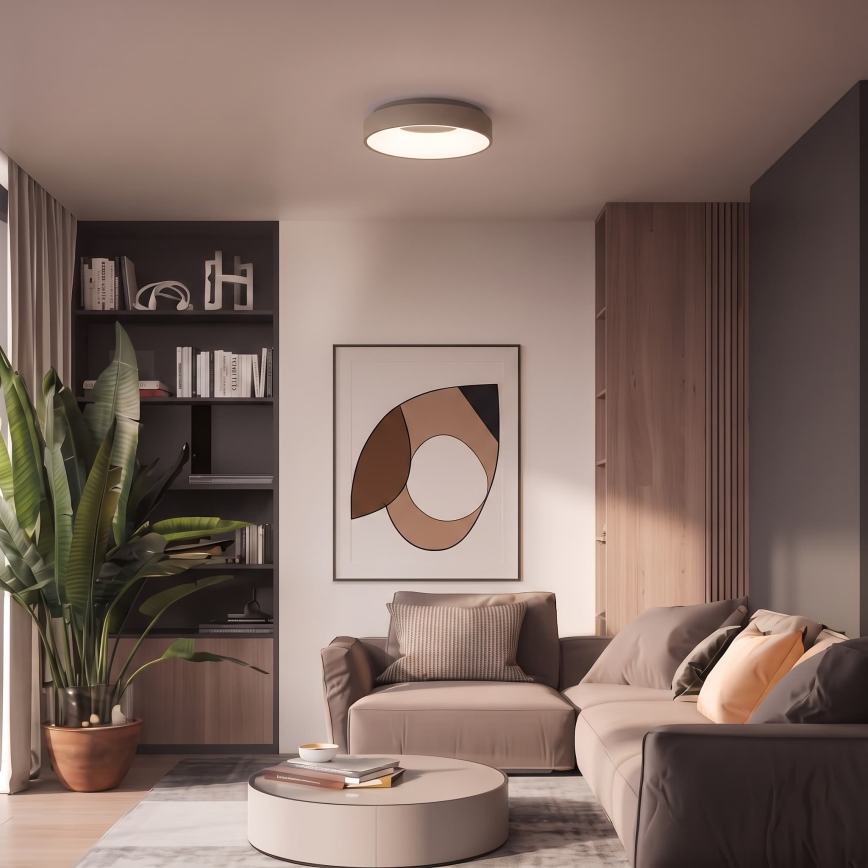 BRILAGI - Plafonnier LED dimmable FALCON II LED/67W/230V 3000-6500K Ø 40 cm blanc/beige + télécommande